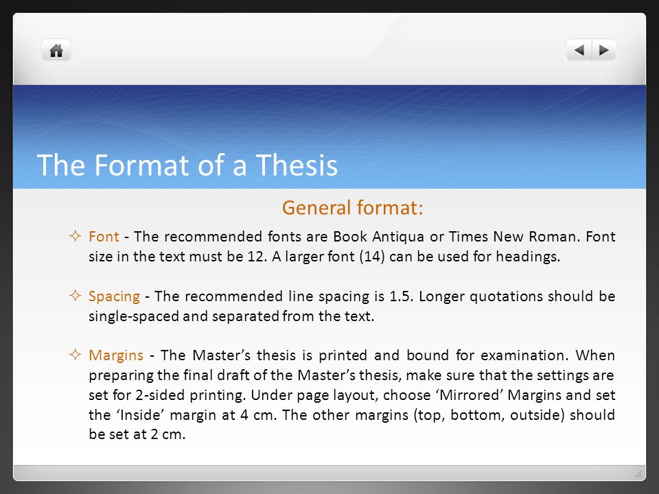 Format your thesis